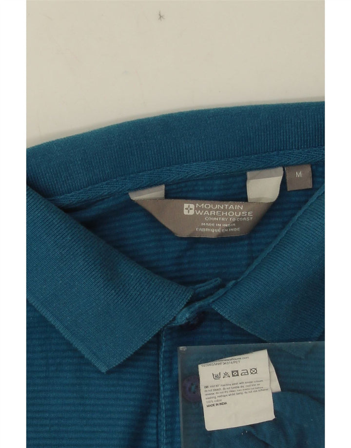 Polo para hombre de Mountain Warehouse de algodón a rayas azul medio