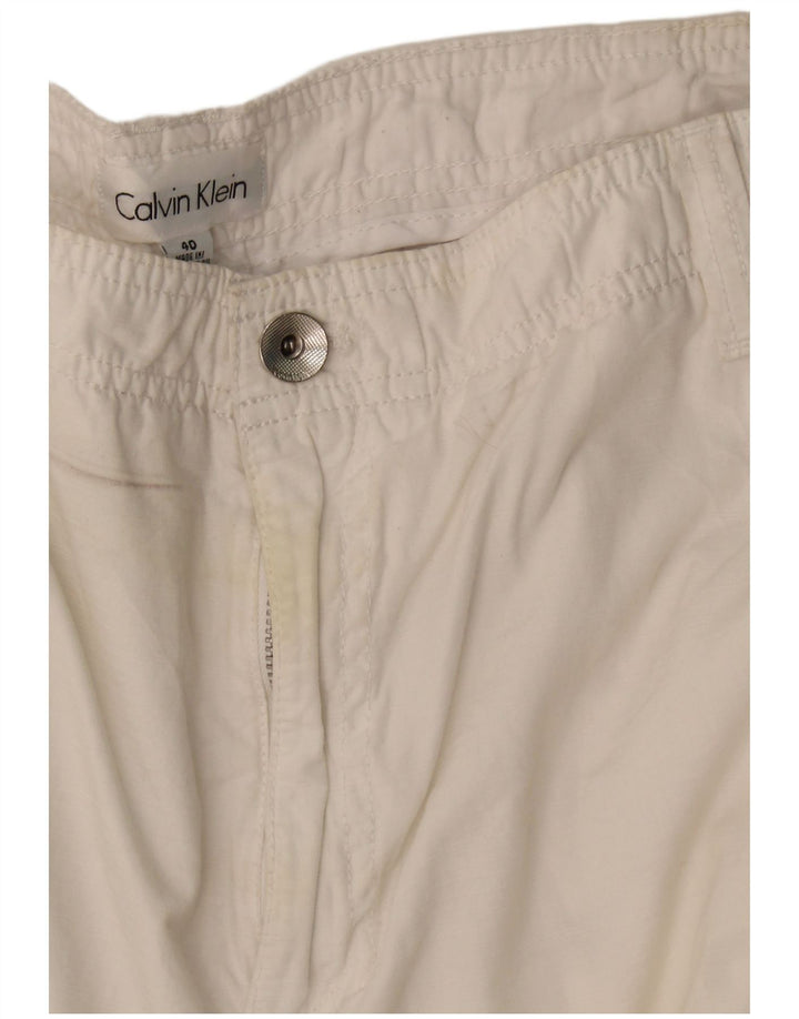 Calvin Klein Pantalones cortos cargo para hombre W40 XL Algodón blanco