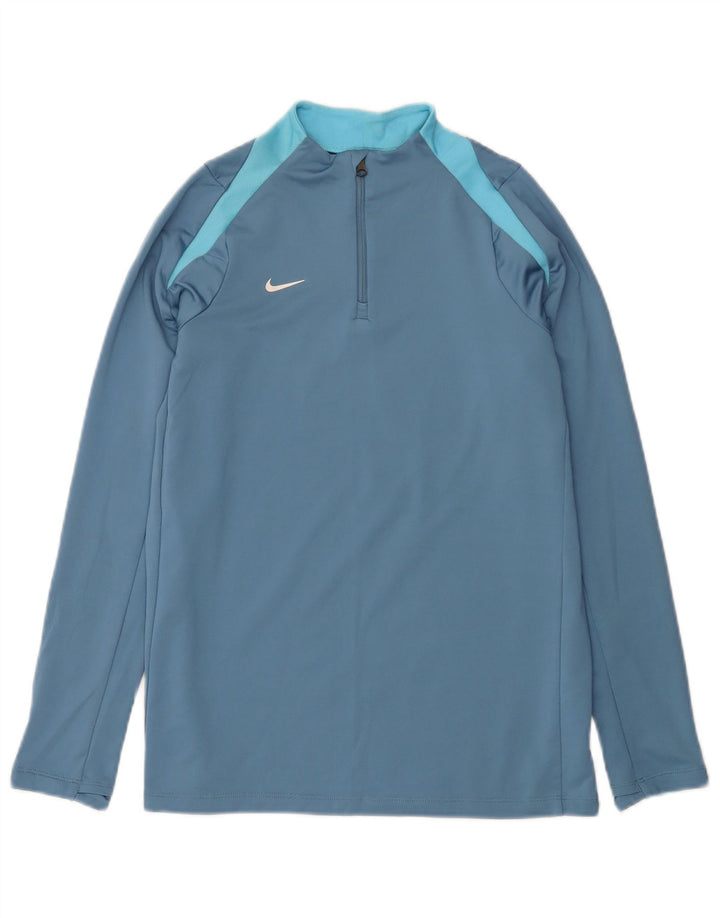 Nike Boys Dri Fit Slim Zip Neck Chándal Top 13-14 años XL Azul