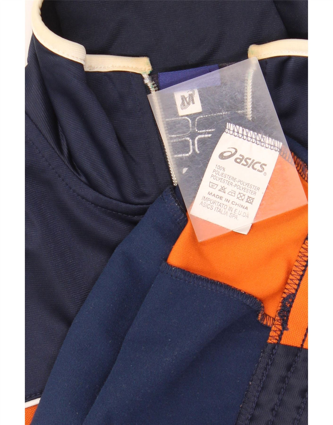 ASICS Chaqueta superior de chándal para hombre Poliéster con bloques de color azul marino medio