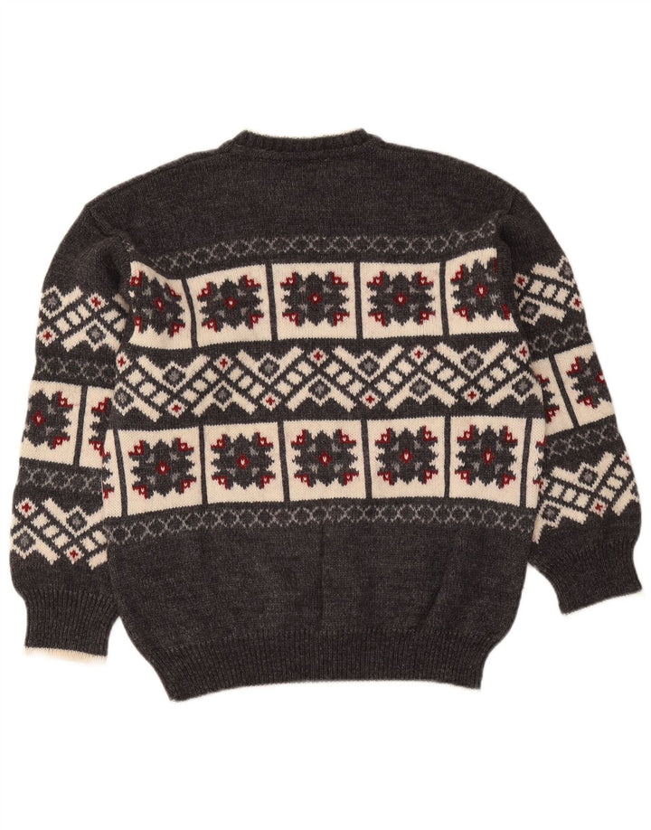 Sevres Jersey De Cuello Redondo Para Hombre IT 48 Gris Medio Geométrico