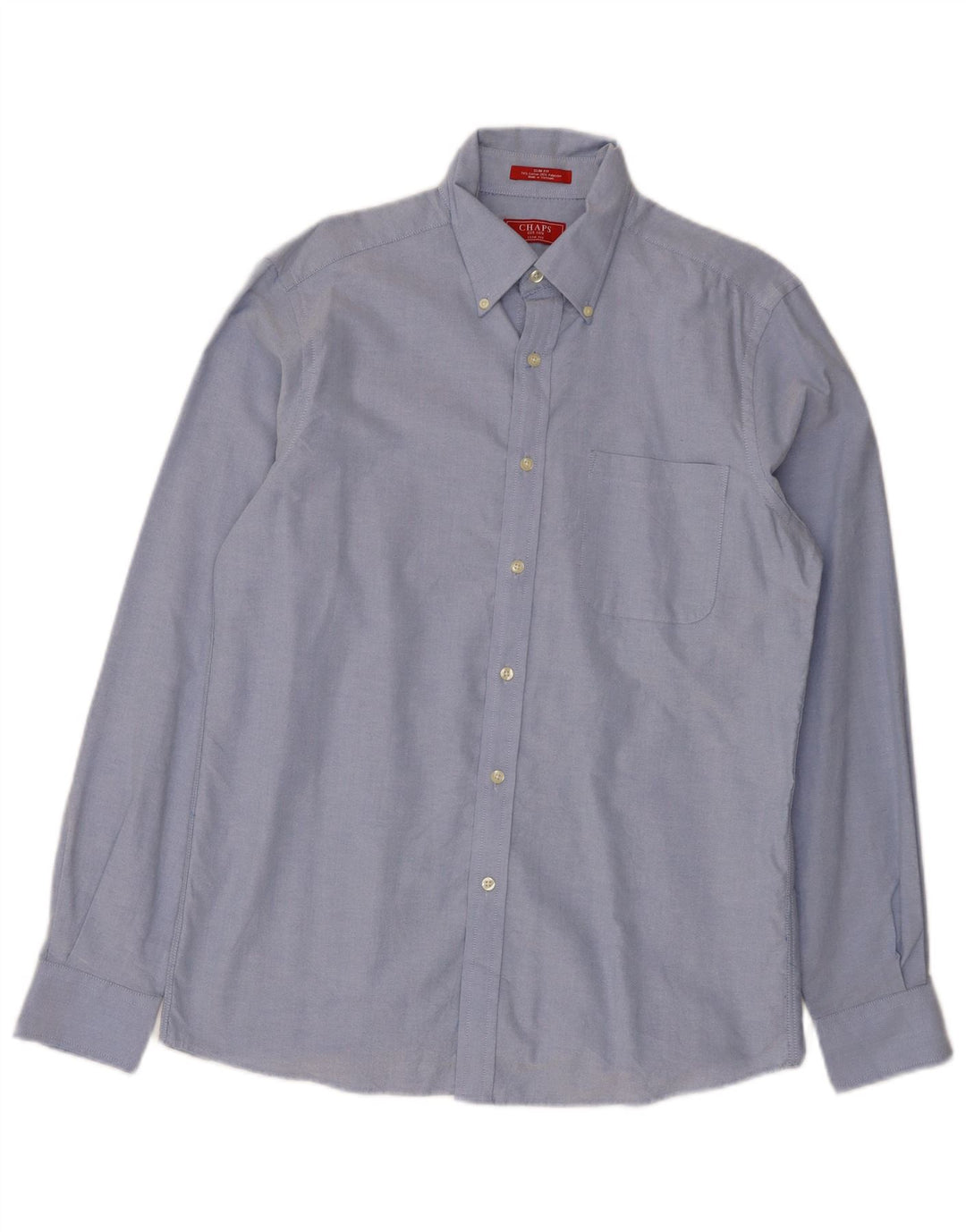 Chaps Camisa Slim Fit para hombre talla 15 1/2 algodón azul mediano