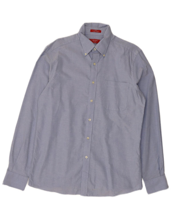 Chaps Camisa Slim Fit para hombre talla 15 1/2 algodón azul mediano