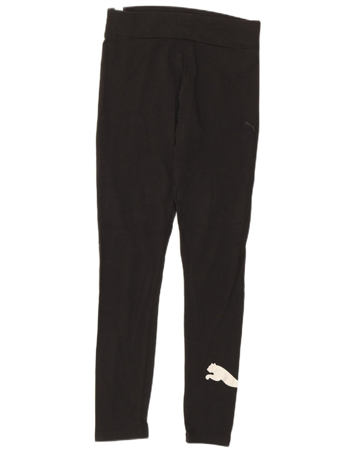Puma Leggings gráficos para mujer UK 12 Mediano Negro Algodón