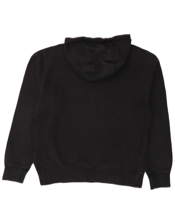 Nike Sudadera con capucha gráfica para hombre, jersey de algodón negro mediano