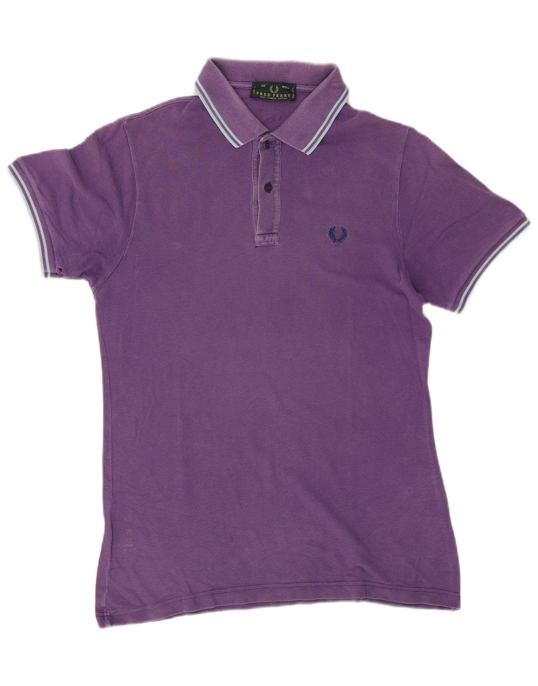 FRED PERRY Polo para hombre de algodón a rayas morado medio