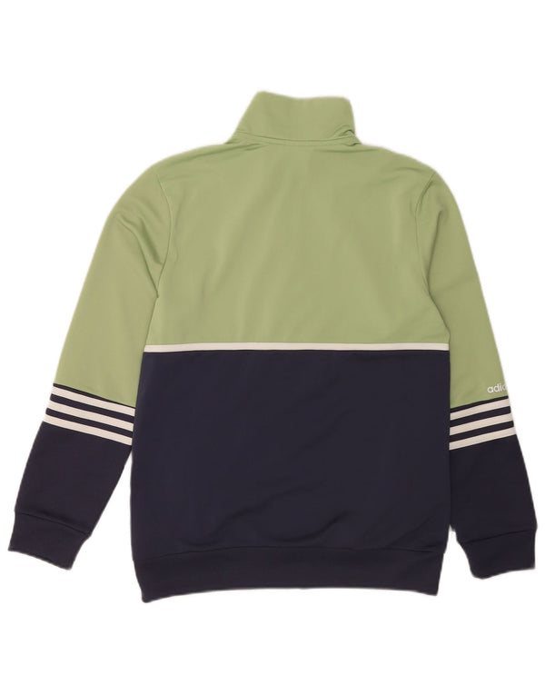 Adidas - Chándal para niño, chaqueta superior, 12-13 años, color verde, deportivo