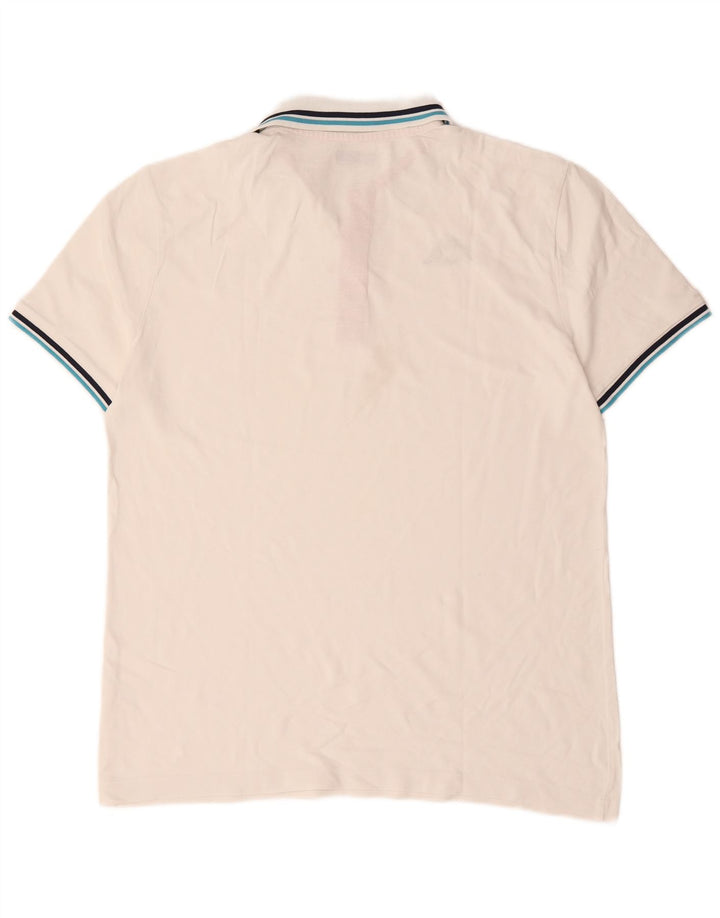 Kappa Polo Hombre Grande Blanco Algodón