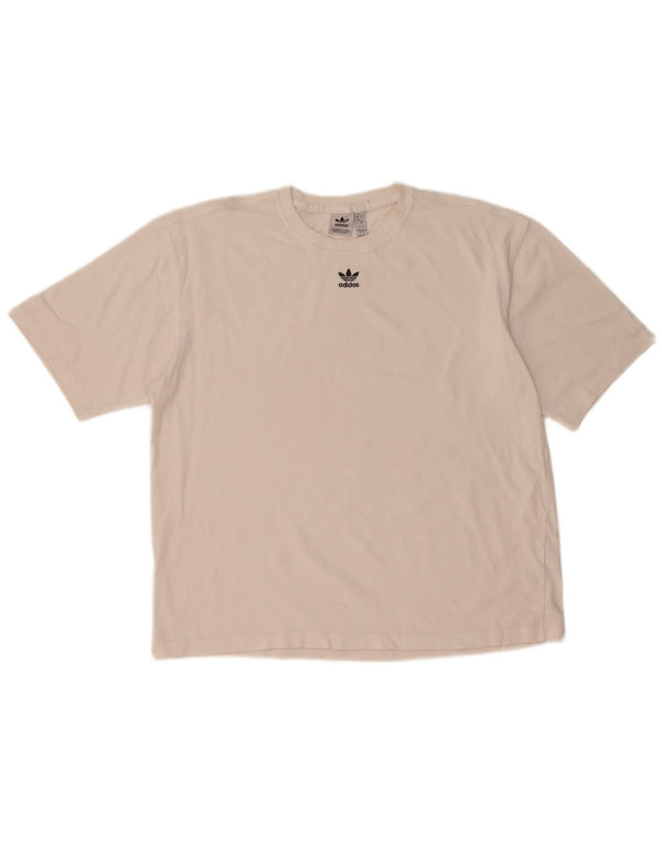 Adidas Camiseta extragrande para mujer UK 8/10 Small White Cotton
