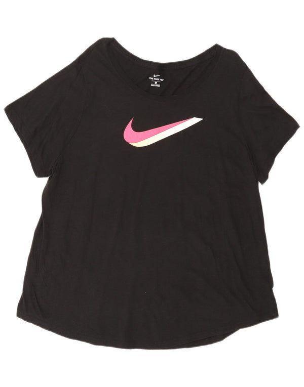 Nike Camiseta gráfica para mujer Top UK 20 2XL Azul marino Algodón