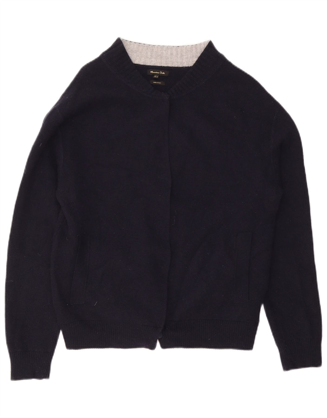 MASSIMO DUTTI Suéter tipo cárdigan abierto para mujer UK 44 Medio Azul marino