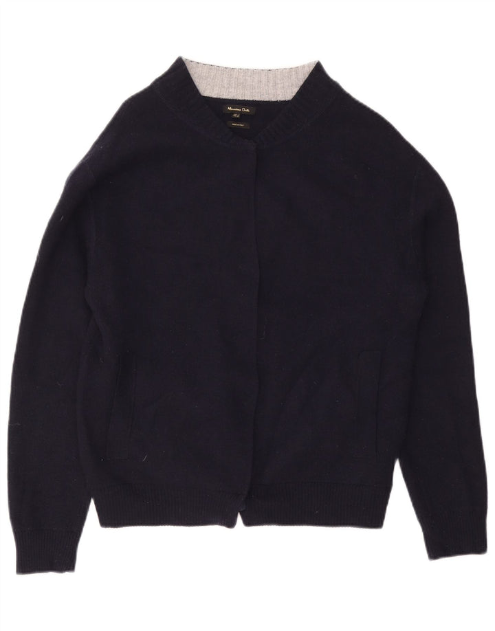 MASSIMO DUTTI Suéter tipo cárdigan abierto para mujer UK 44 Medio Azul marino