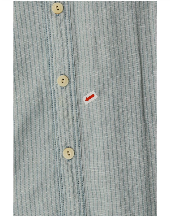 Camisa de corte clásico para hombre de Fat Face, talla grande, de lino a rayas azules