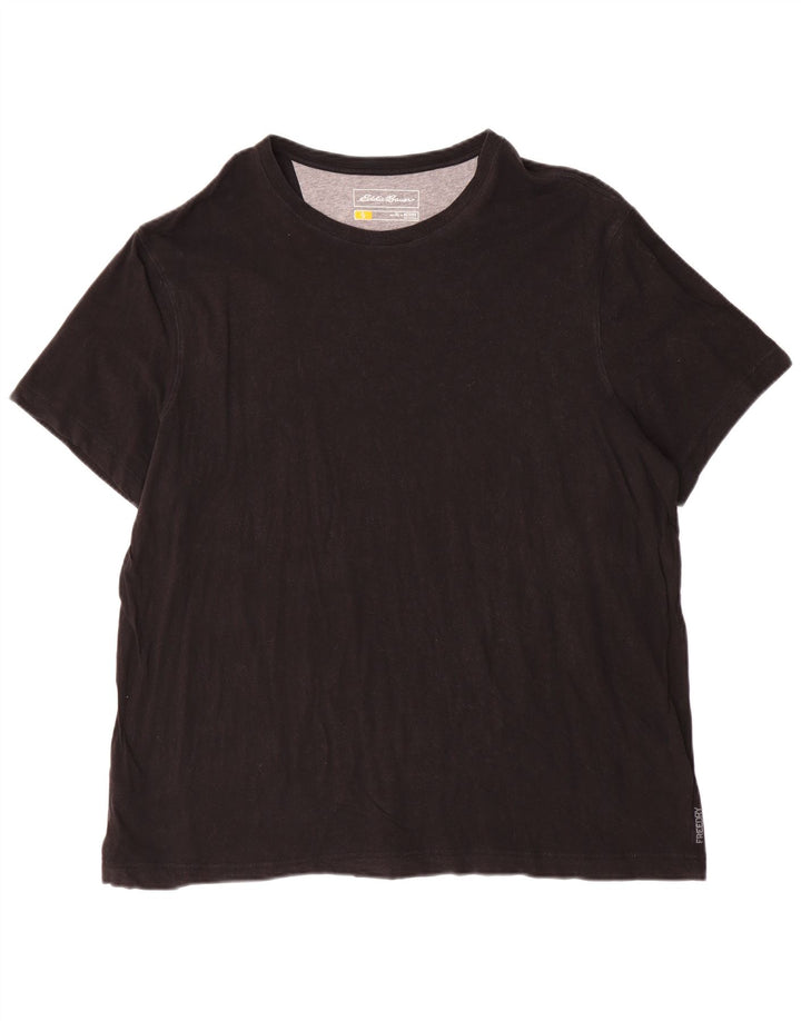 Eddie Bauer Camiseta activa para hombre Top XL Algodón negro