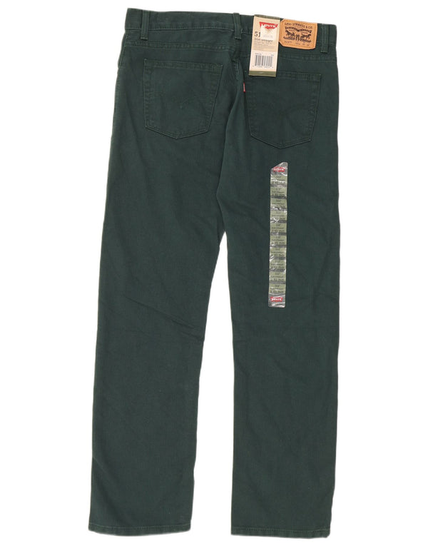 Levi's Boys 513 Slim Straight Casual Pantalones 15-16 años W29 L29 Verde