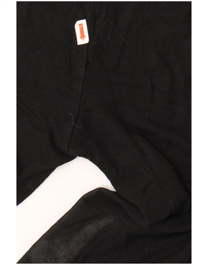 Zara Jersey de manga corta con cuello alto para mujer, talla 40, talla M, color negro