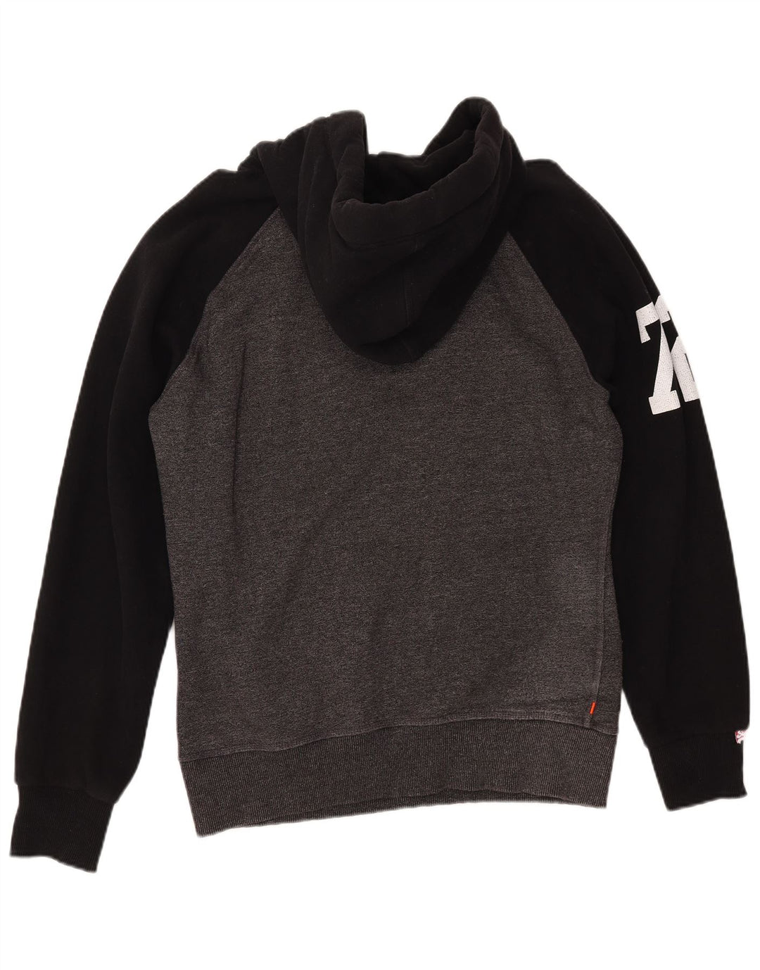SUPERDRY Jersey con capucha y gráfico Track & Field para hombre, talla grande, color gris