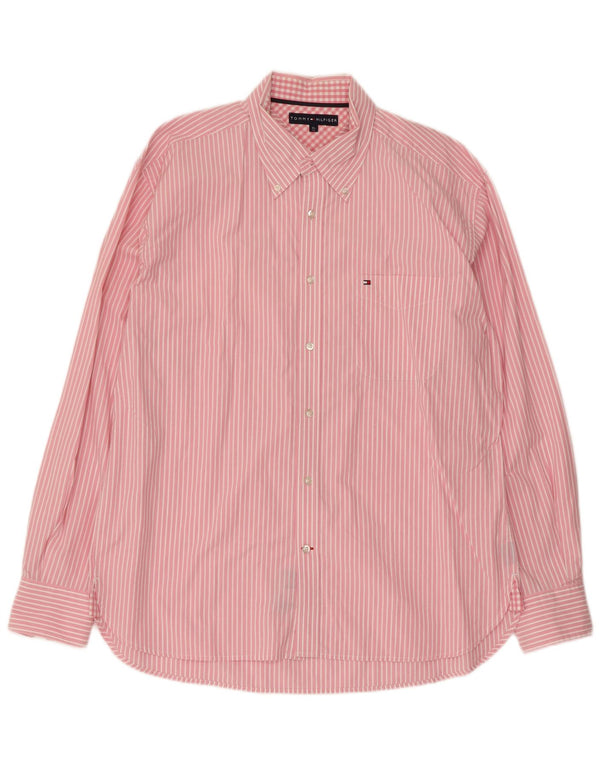 Camisa Tommy Hilfiger Hombre XL Algodón Rayas Rosa