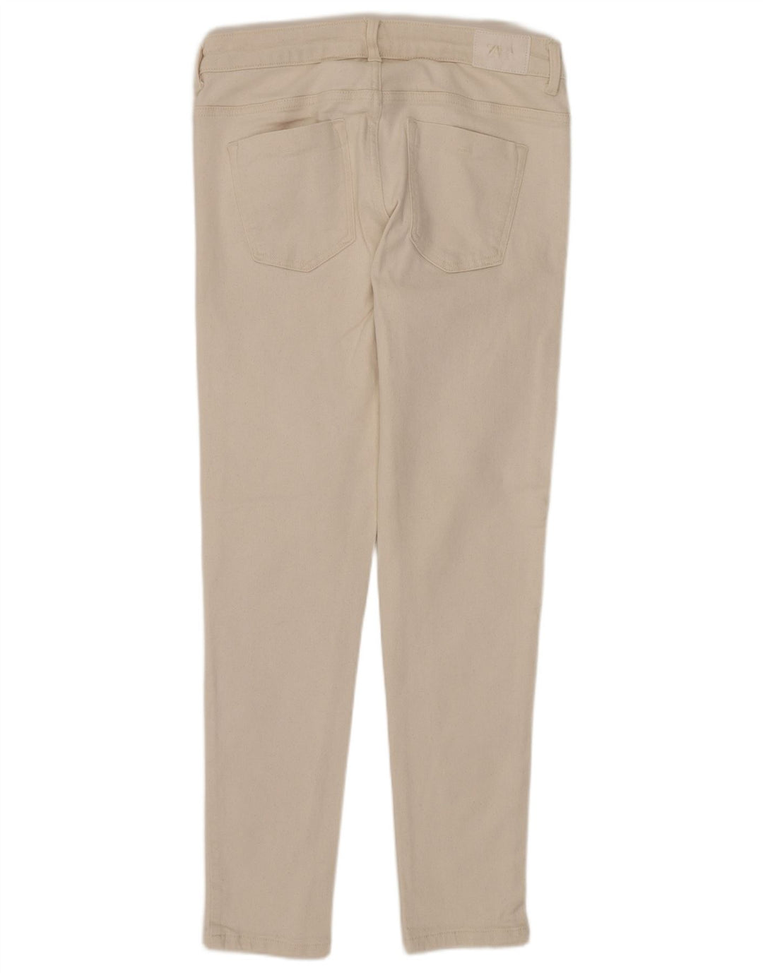 ZARA Vaqueros pitillo para mujer EU 40 Medium W30 L27 Blanco roto