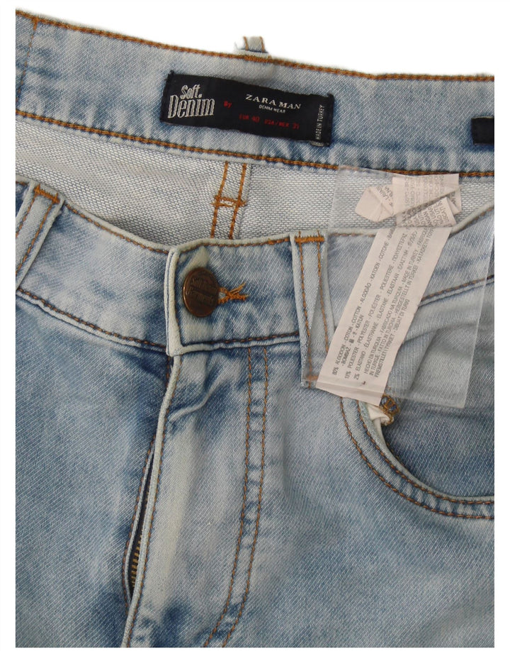 Zara Mens Slim Jeans EU 40 Medium W34 L34 Algodón Azul