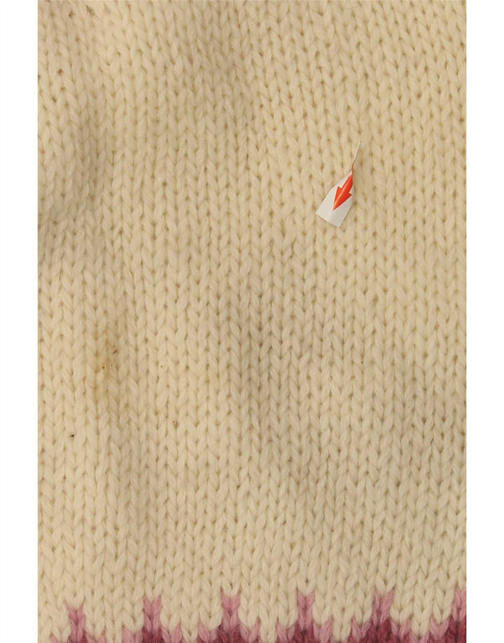 Eddie Bauer Suéter tipo jersey con cuello alto para mujer UK 10 Small Off White