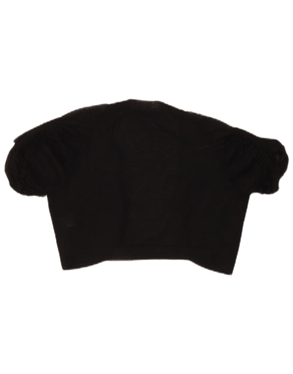 Coast Top Bolero transparente para mujer UK 10 Small Viscosa negra