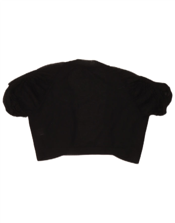 Coast Top Bolero transparente para mujer UK 10 Small Viscosa negra