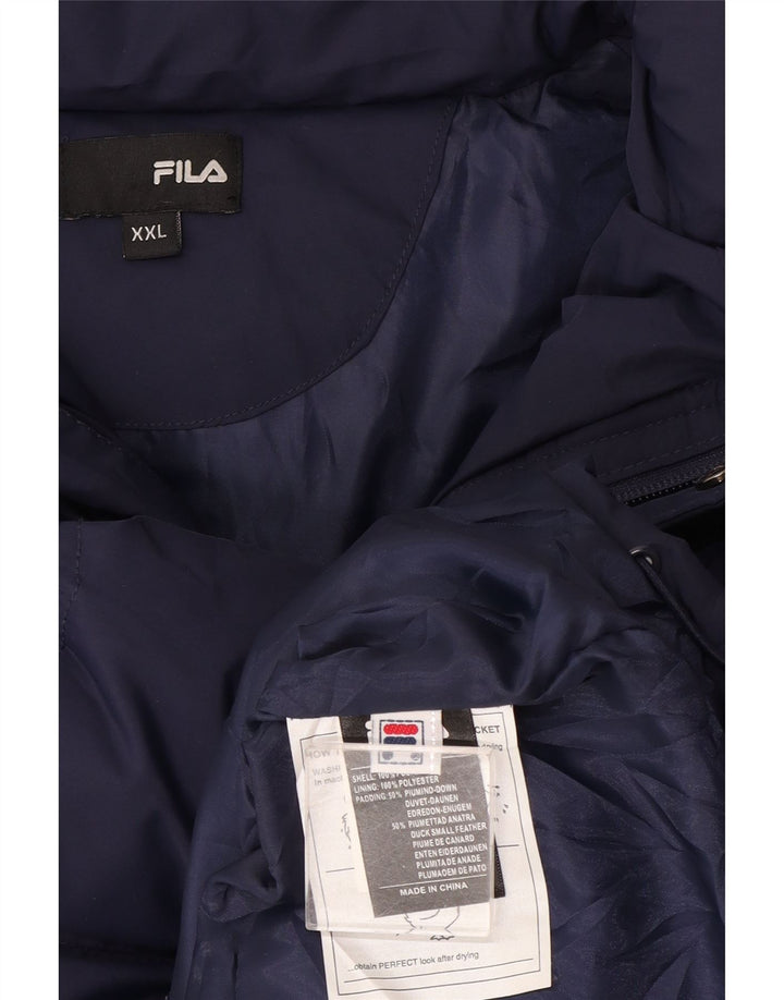 Fila Chaqueta acolchada para hombre UK 44 2XL Azul marino Poliéster