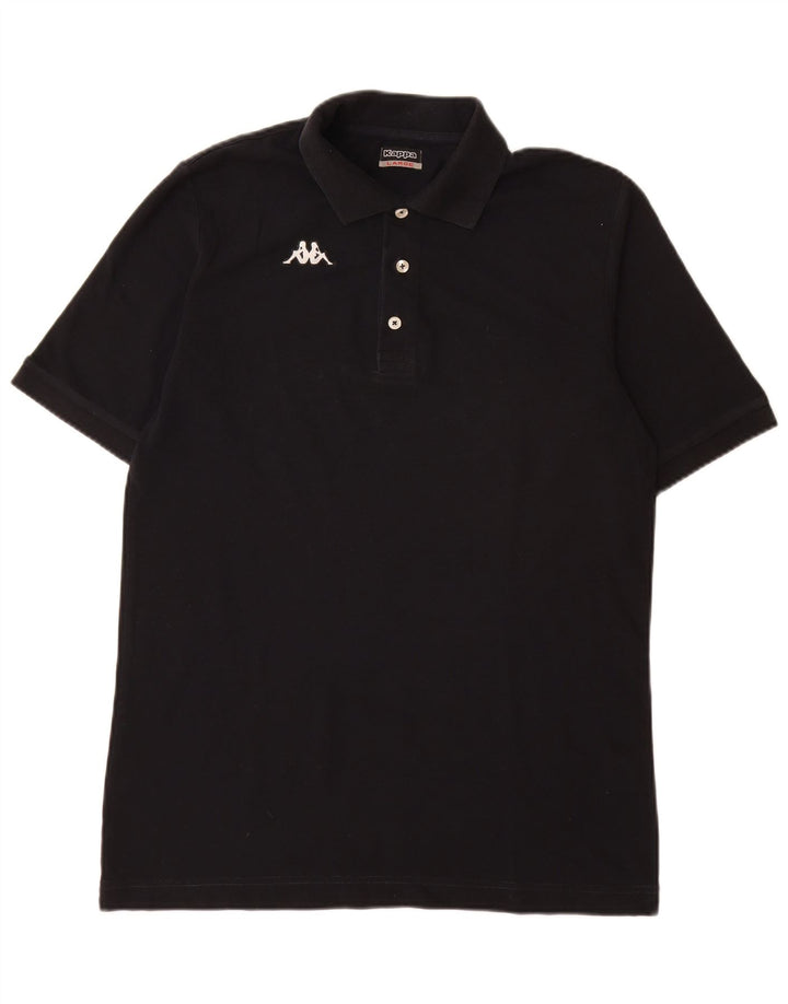 Kappa Polo Hombre Grande Algodón Negro