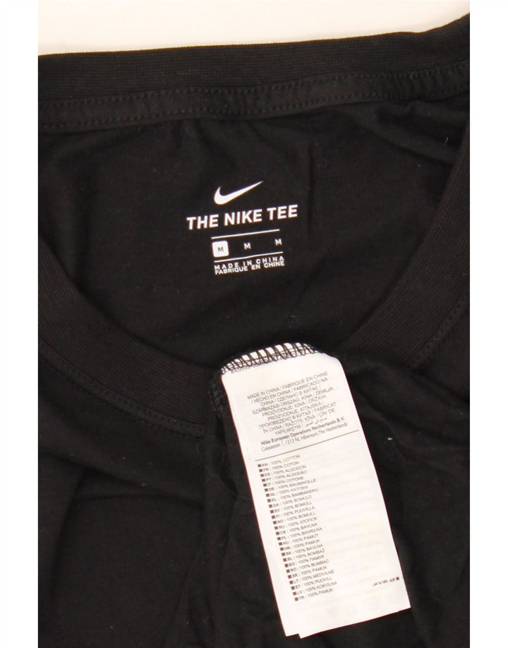 Nike Camiseta gráfica para hombre Top mediano de algodón negro