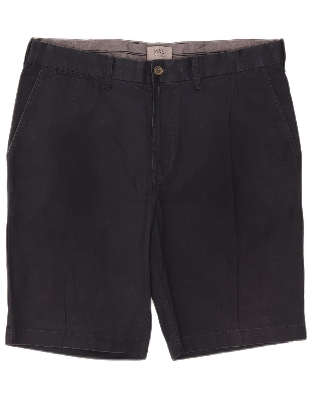 Marks & Spencer Pantalones cortos chinos para hombre W36 Grande Algodón azul marino