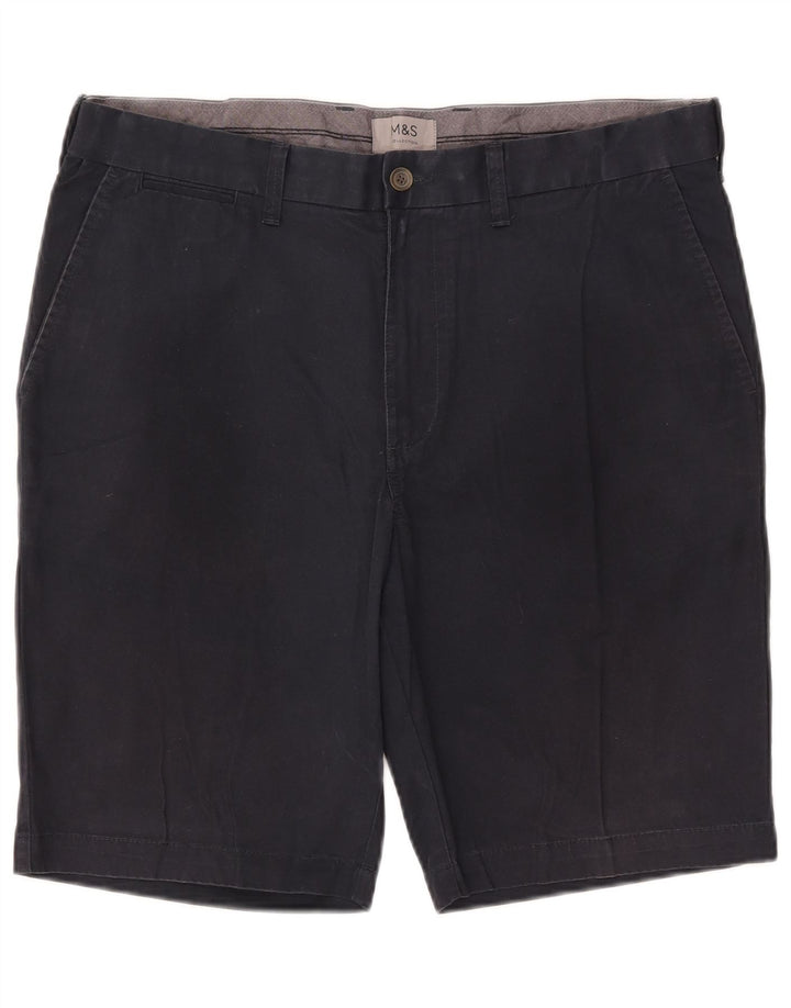 Marks & Spencer Pantalones cortos chinos para hombre W36 Grande Algodón azul marino