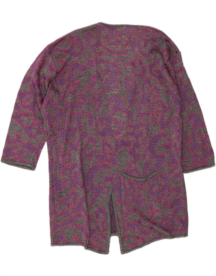Di Bari Cárdigan con estampado abstracto para mujer IT 40 Small Purple