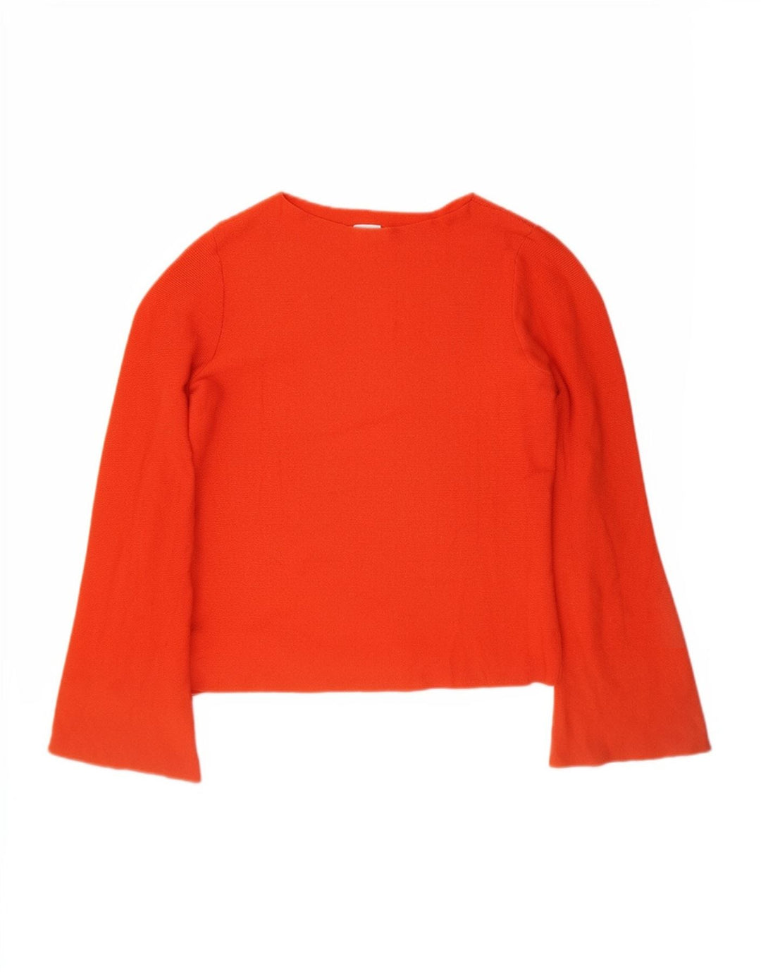 Oasis Mujer Top Manga Larga UK 6 XS Naranja Viscosa
