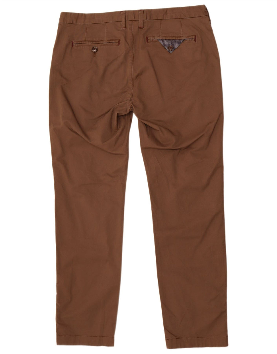 Pantalones chinos rectos para hombre de Ted Baker W38 L32 Marrón