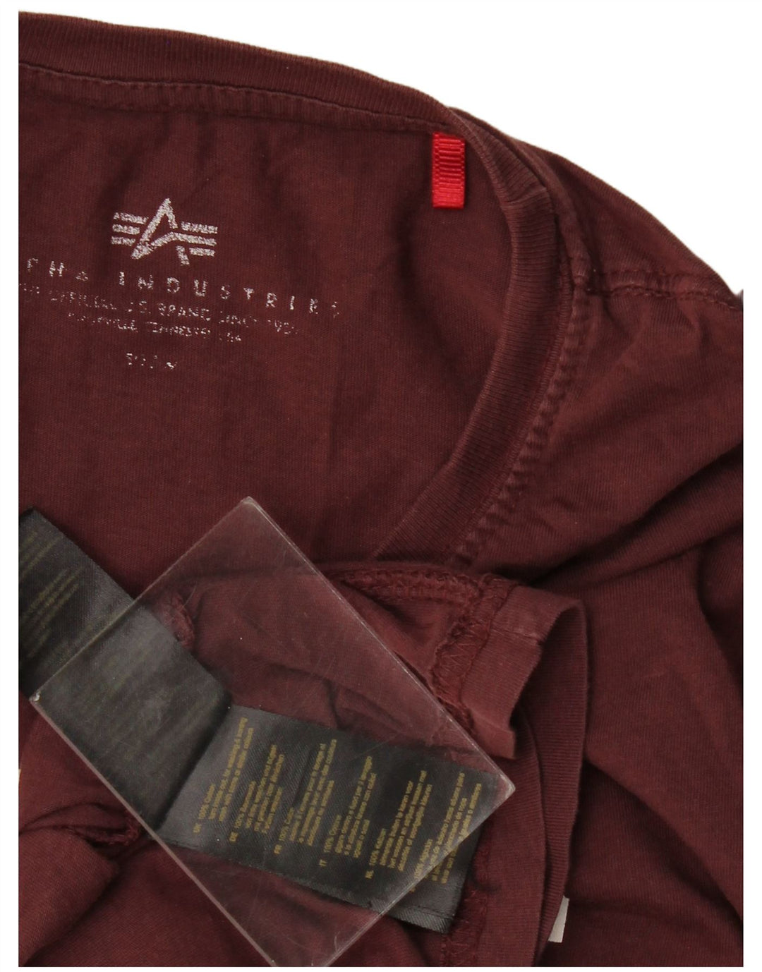 Alpha Industries Camiseta gráfica para hombre Top Algodón burdeos medio