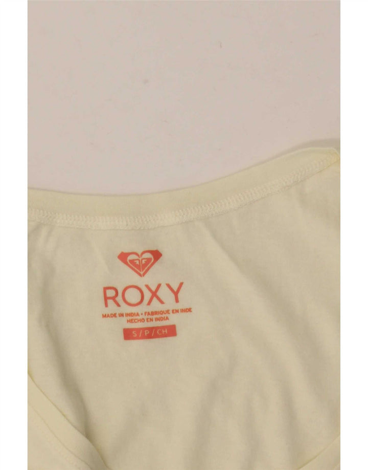 Roxy Top Gráfico Sin Mangas para Mujer UK 10 Small Off White
