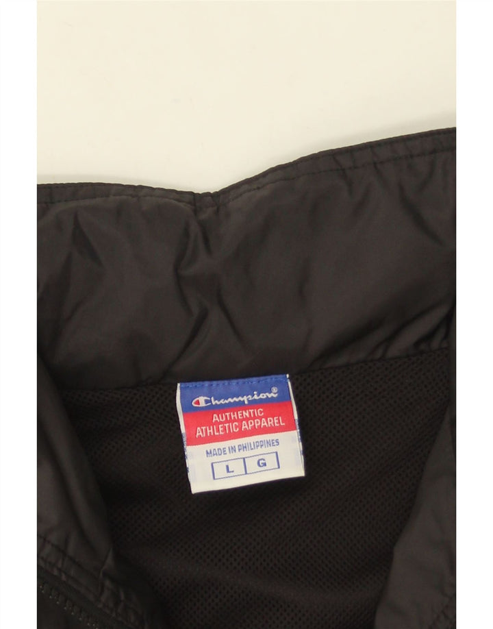 CHAMPION Chaqueta impermeable gráfica para hombre UK 40 Large Black Colourblock