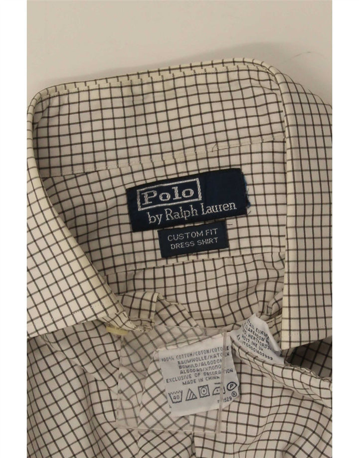 Polo Ralph Lauren Camisa de ajuste personalizado para hombre Algodón a cuadros blanco mediano