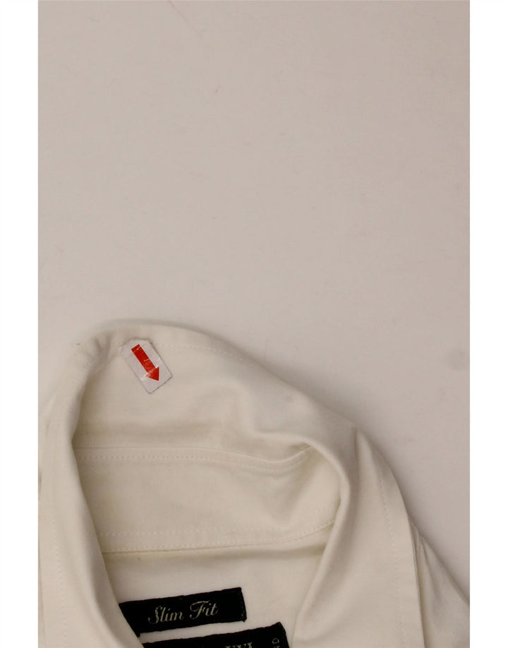 FRED PERRY Camisa ajustada para hombre 2XL Algodón blanco
