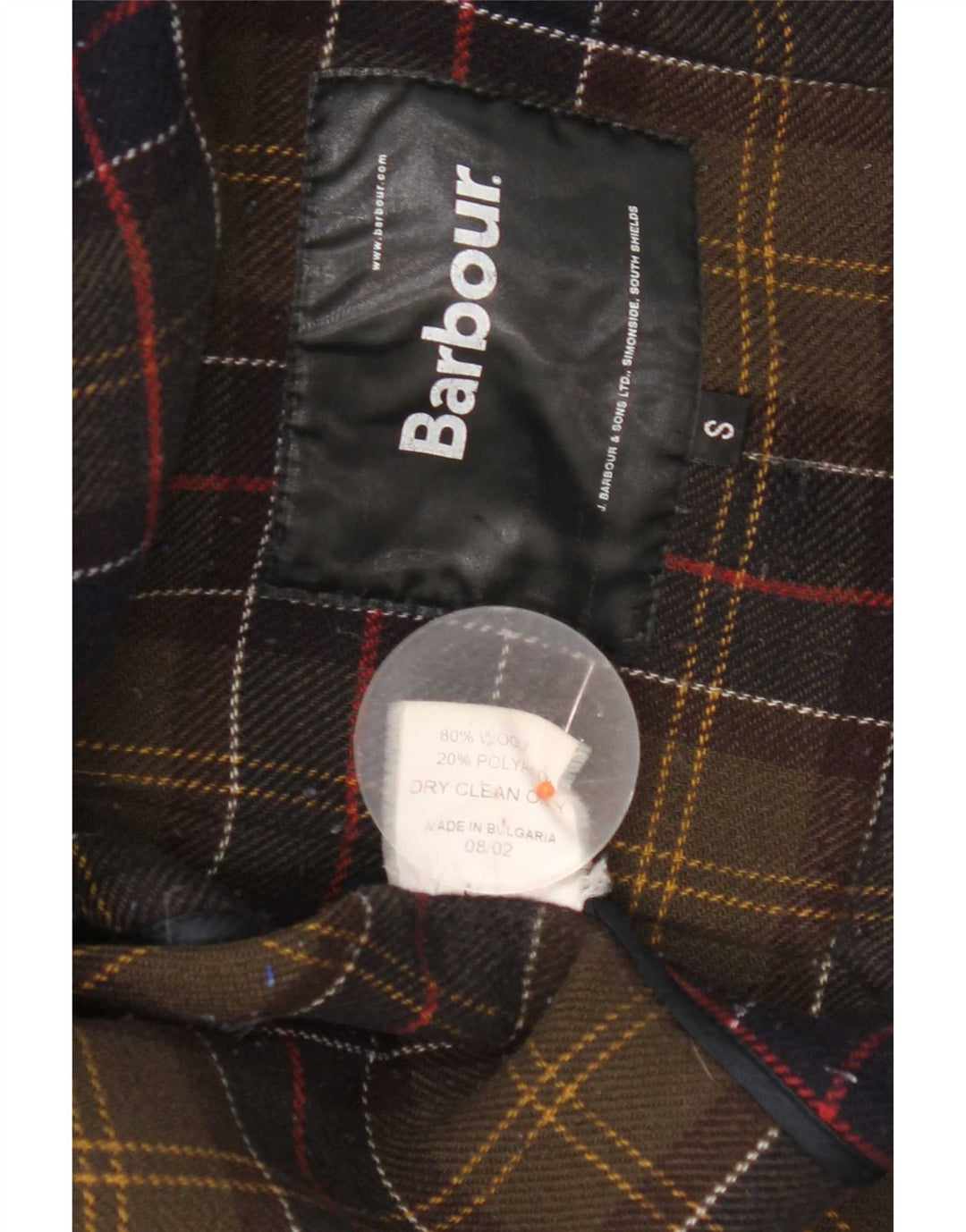 Trenca con capucha para hombre Barbour UK 36 Small Lana azul marino