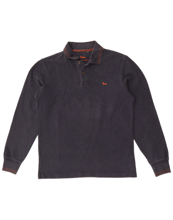 Harmont & Blaine Polo De Manga Larga De Ajuste Regular Para Hombre Azul Marino Medio