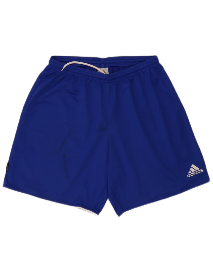 Adidas - Pantalones cortos deportivos para hombre, poliéster azul grande