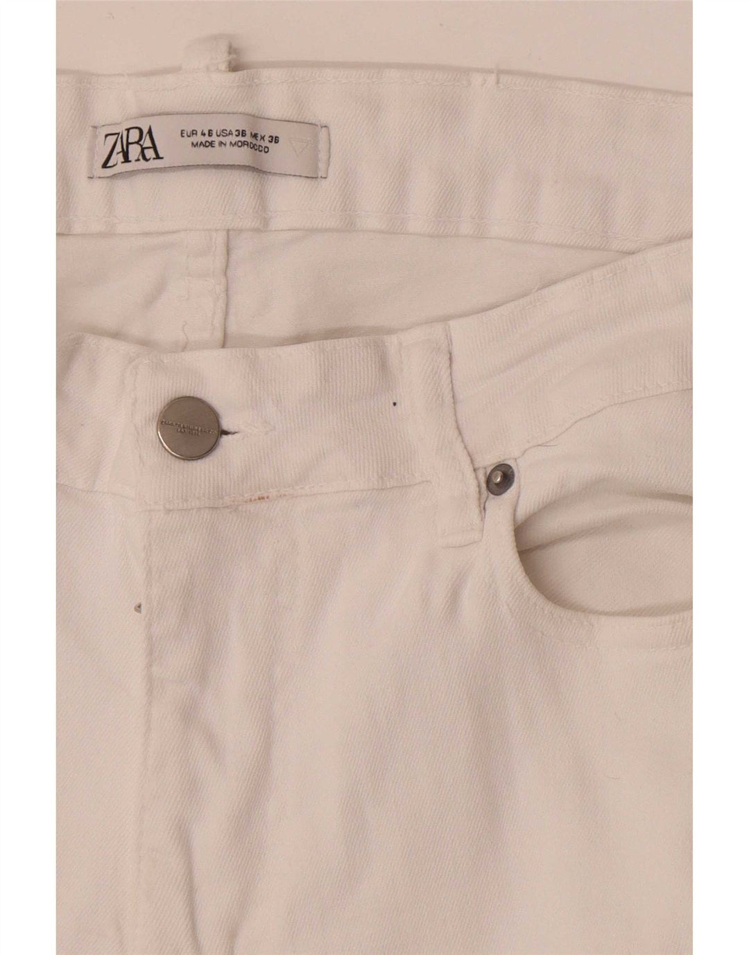 Zara Vaqueros Slim para Hombre EU 46 XL W36 L30 Blanco