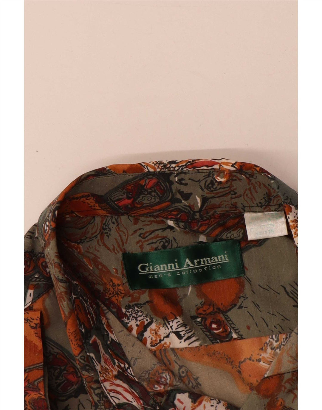 Vintage hombres patrón abstracto camisa tamaño 39 medio multicolor