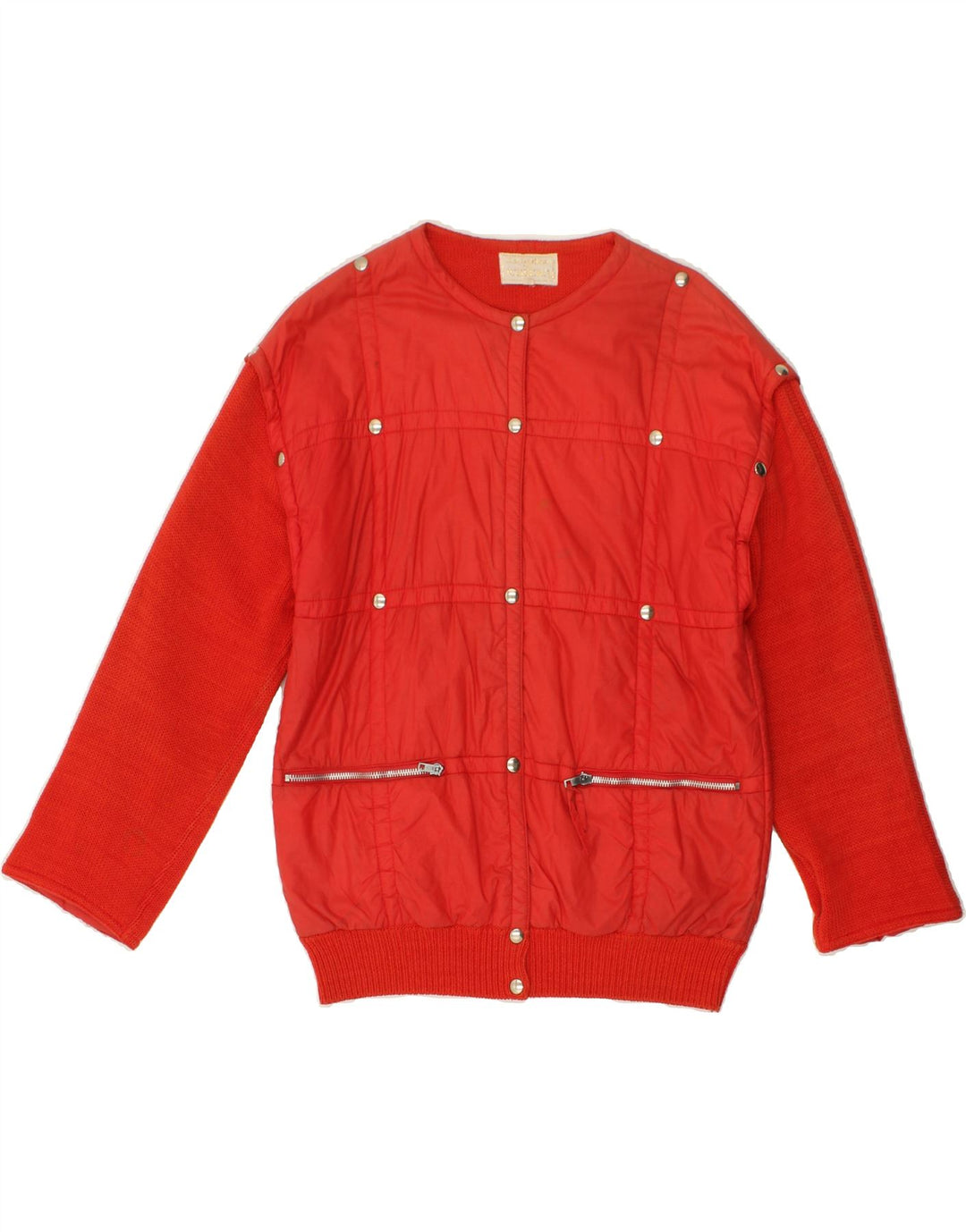ICEBERG Womens Bomber Jacket IT 44 Medium Red Cotton Vintage Iceberg and Second-Hand Iceberg from Messina Hembry 