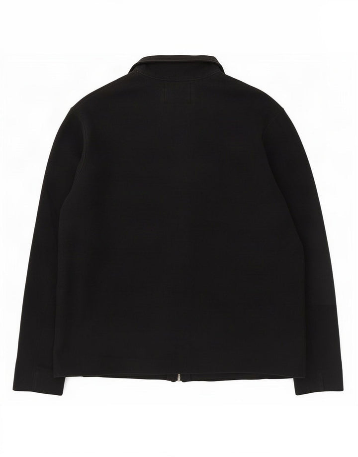 Marks & Spencer - Cárdigan para hombre, talla grande, algodón negro