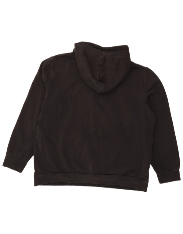 Adidas - Sudadera con capucha para mujer, diseño gráfico de gran tamaño, talla 20/22, color negro, algodón