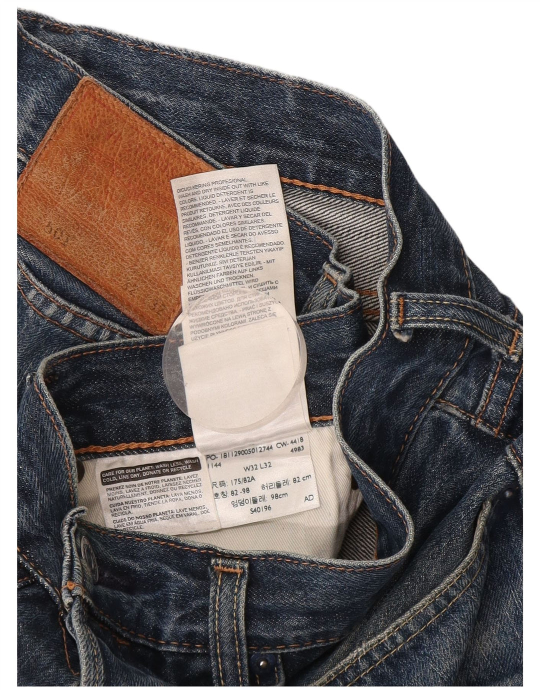 Levi's Hombre 501 Vaqueros Rectos W32 L32 Algodón Azul