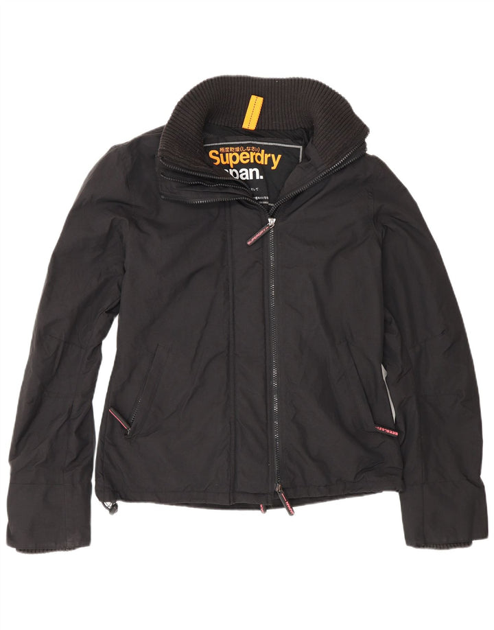 Superdry Chaqueta Cortavientos De Corte Regular Para Mujer UK 46 Large Nylon Negro